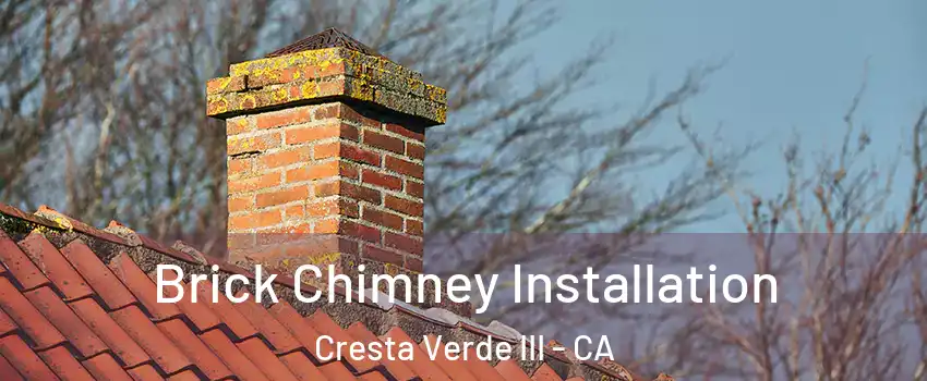 Brick Chimney Installation Cresta Verde III - CA