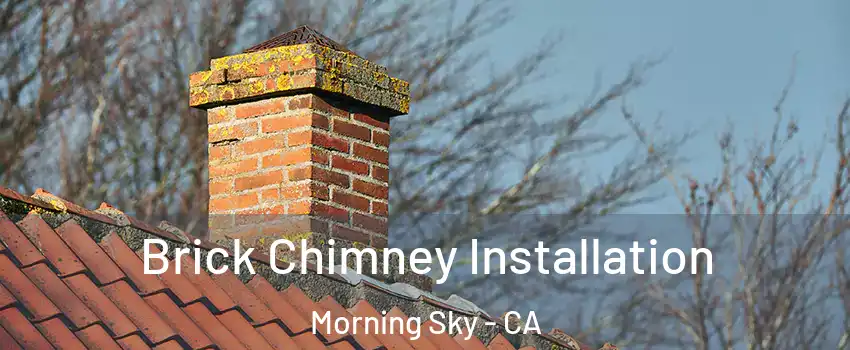 Brick Chimney Installation Morning Sky - CA