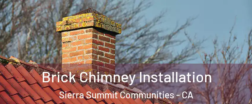 Brick Chimney Installation Sierra Summit Communities - CA