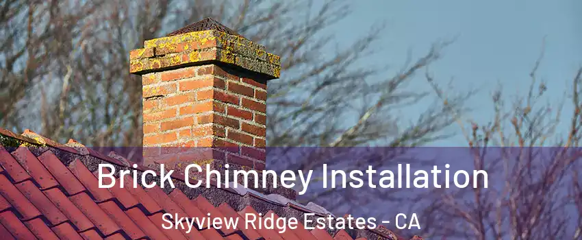 Brick Chimney Installation Skyview Ridge Estates - CA