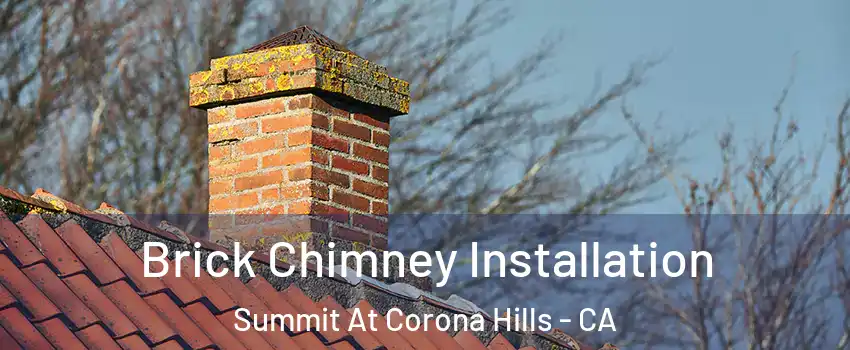 Brick Chimney Installation Summit At Corona Hills - CA