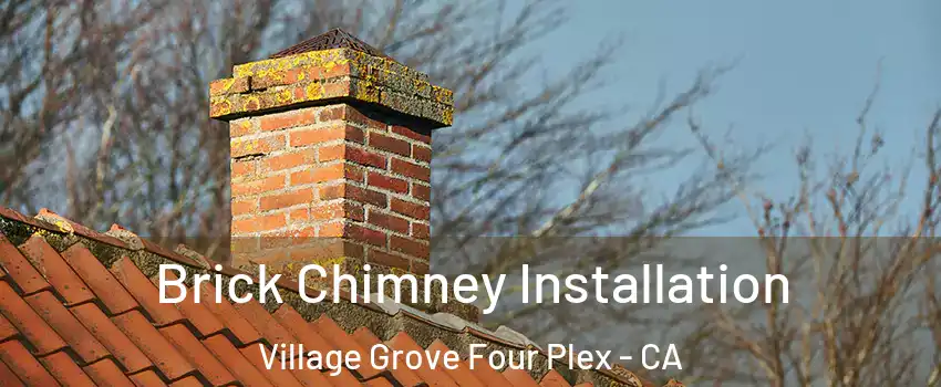 Brick Chimney Installation Village Grove Four Plex - CA