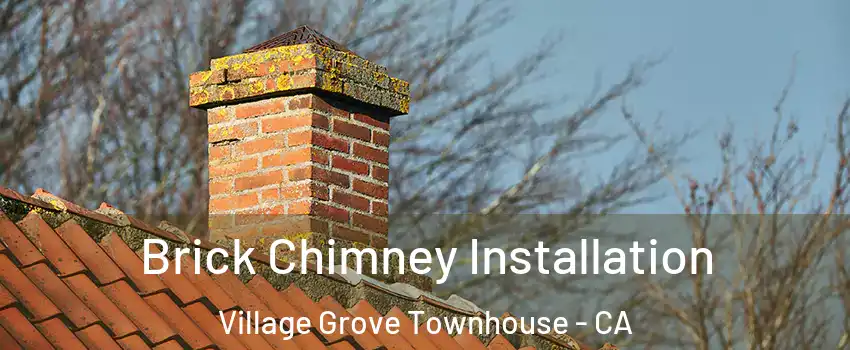 Brick Chimney Installation Village Grove Townhouse - CA