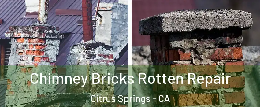 Chimney Bricks Rotten Repair Citrus Springs - CA