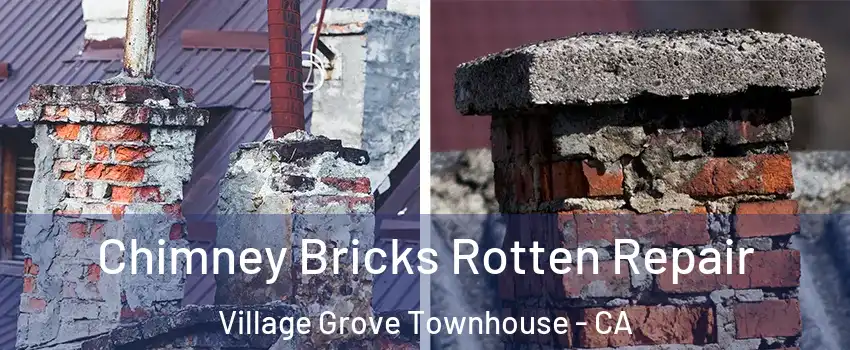 Chimney Bricks Rotten Repair Village Grove Townhouse - CA