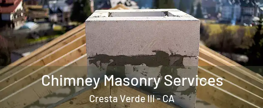Chimney Masonry Services Cresta Verde III - CA