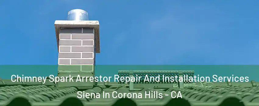 Chimney Spark Arrestor Repair And Installation Services Siena In Corona Hills - CA