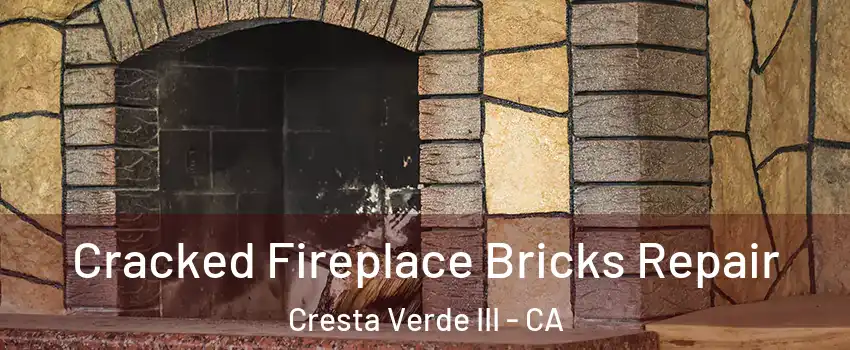 Cracked Fireplace Bricks Repair Cresta Verde III - CA