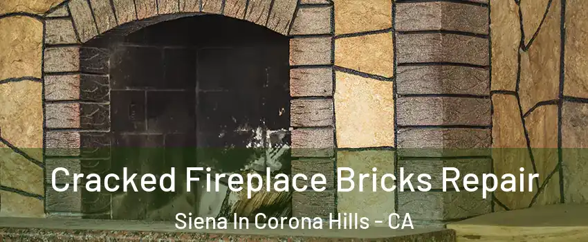 Cracked Fireplace Bricks Repair Siena In Corona Hills - CA
