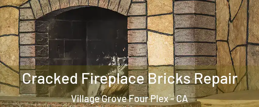 Cracked Fireplace Bricks Repair Village Grove Four Plex - CA