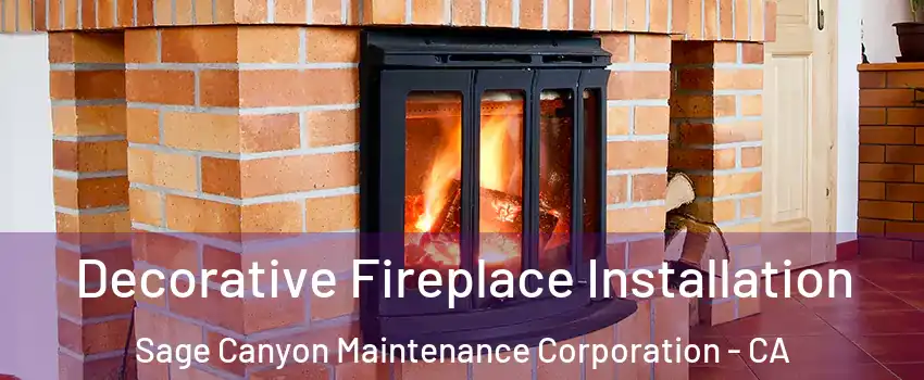 Decorative Fireplace Installation Sage Canyon Maintenance Corporation - CA