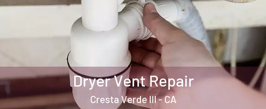 Dryer Vent Repair Cresta Verde III - CA