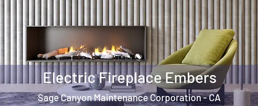 Electric Fireplace Embers Sage Canyon Maintenance Corporation - CA