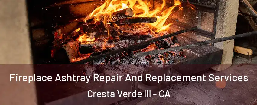 Fireplace Ashtray Repair And Replacement Services Cresta Verde III - CA