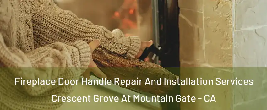 Fireplace Door Handle Repair And Installation Services Crescent Grove At Mountain Gate - CA