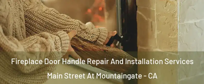 Fireplace Door Handle Repair And Installation Services Main Street At Mountaingate - CA