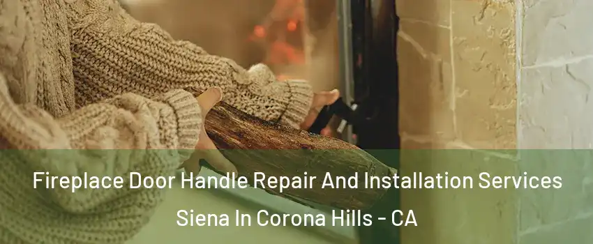 Fireplace Door Handle Repair And Installation Services Siena In Corona Hills - CA