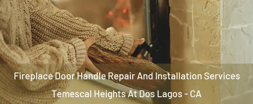 Fireplace Door Handle Repair And Installation Services Temescal Heights At Dos Lagos - CA