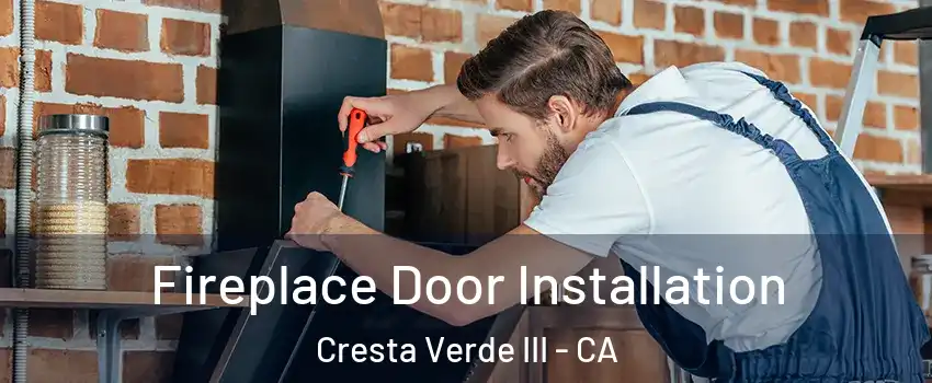 Fireplace Door Installation Cresta Verde III - CA