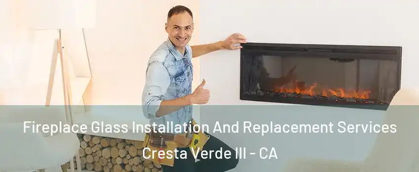 Fireplace Glass Installation And Replacement Services Cresta Verde III - CA