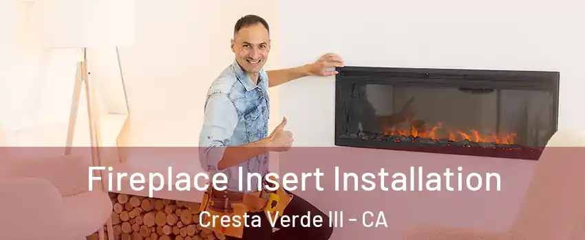 Fireplace Insert Installation Cresta Verde III - CA