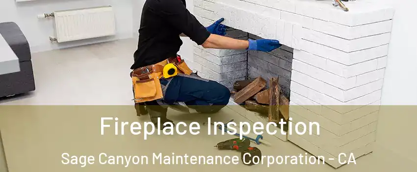 Fireplace Inspection Sage Canyon Maintenance Corporation - CA