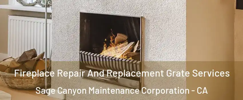 Fireplace Repair And Replacement Grate Services Sage Canyon Maintenance Corporation - CA