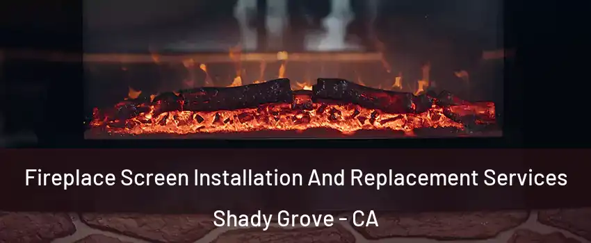 Fireplace Screen Installation And Replacement Services Shady Grove - CA