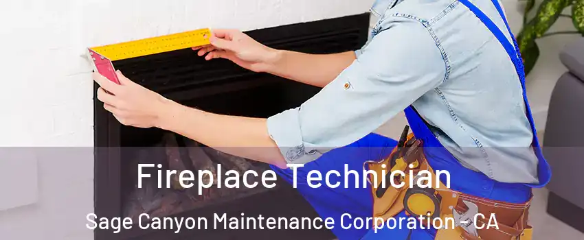 Fireplace Technician Sage Canyon Maintenance Corporation - CA
