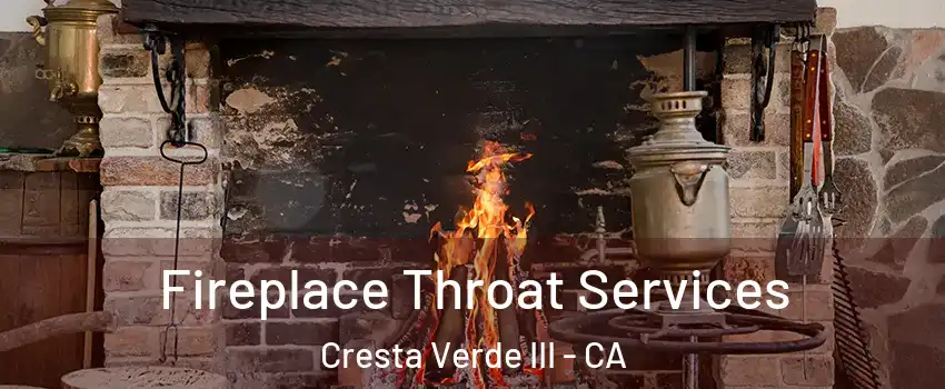 Fireplace Throat Services Cresta Verde III - CA