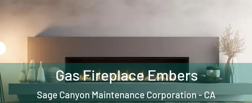 Gas Fireplace Embers Sage Canyon Maintenance Corporation - CA