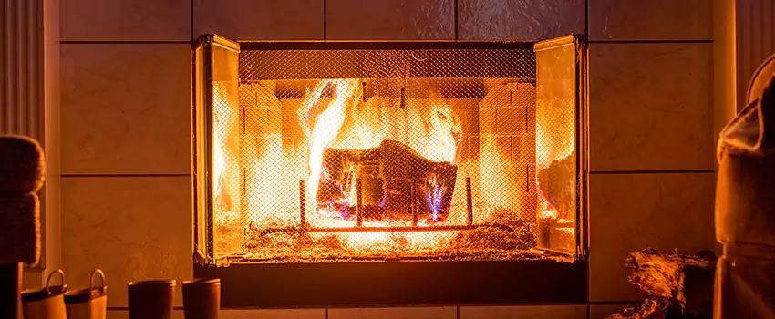 Mendota Hearth Landscape Fireplace Installation in Village Grove Four Plex, California