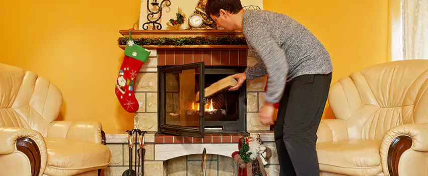 Rusted Metal Fireplace Restoration in Eagle Glen Master, California