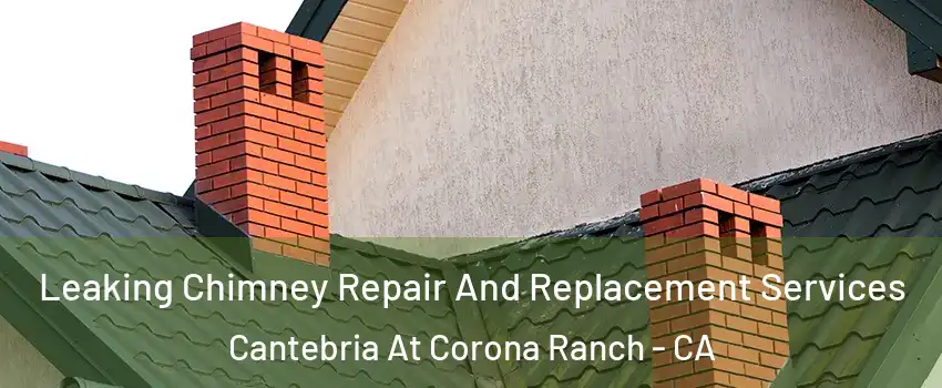 Leaking Chimney Repair And Replacement Services Cantebria At Corona Ranch - CA