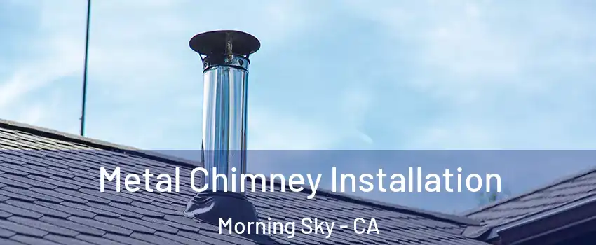 Metal Chimney Installation Morning Sky - CA