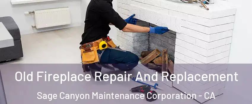 Old Fireplace Repair And Replacement Sage Canyon Maintenance Corporation - CA