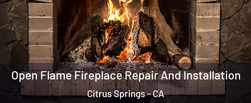 Open Flame Fireplace Repair And Installation Citrus Springs - CA