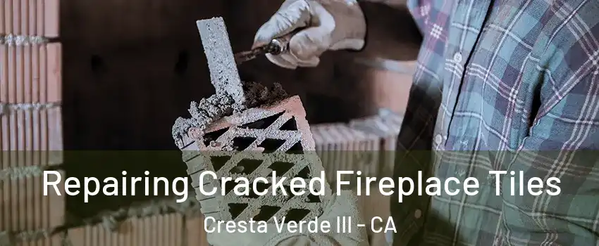 Repairing Cracked Fireplace Tiles Cresta Verde III - CA