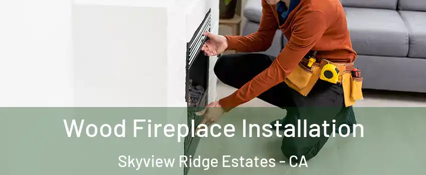 Wood Fireplace Installation Skyview Ridge Estates - CA