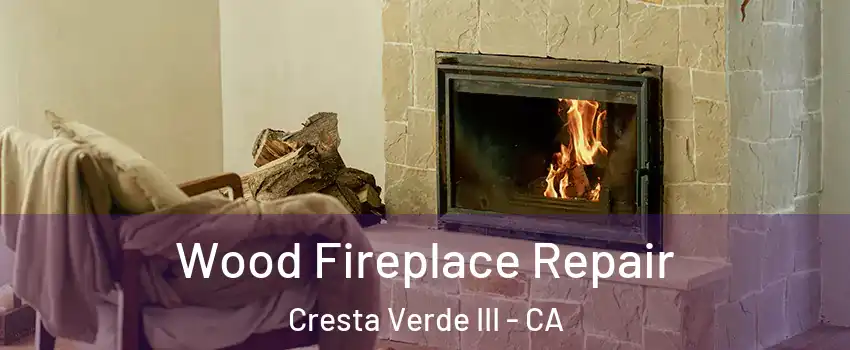 Wood Fireplace Repair Cresta Verde III - CA